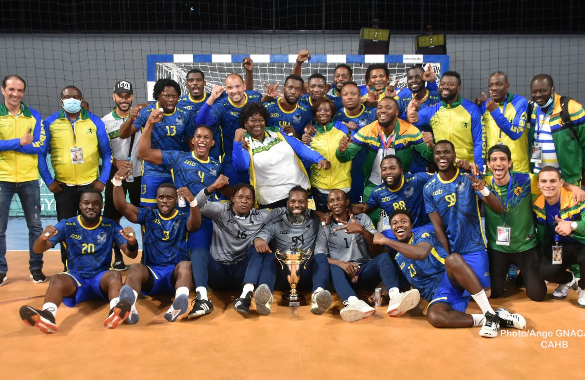Gabon lifts the President’s Cup.